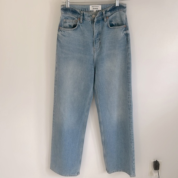 Reformation Jeans Wilder High Rise Wide Leg Cropped Jeans Women's size 27 - Picture 4 of 9